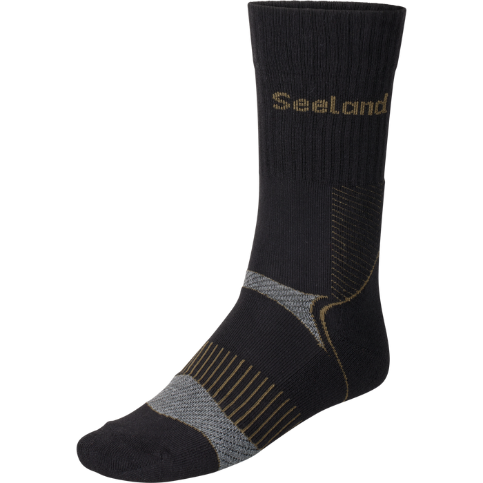 Field Coolmax Socken – 2er-Pack Schwarz/Dunkelgrau – Seeland