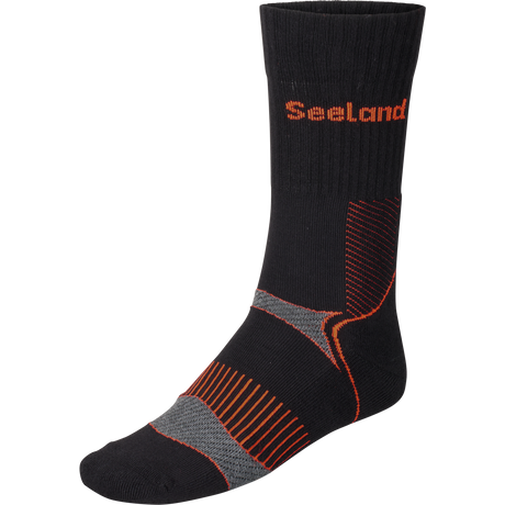 Field Coolmax-Socken - 2er-Pack Schwarz/Dunkelgrau - Seeland