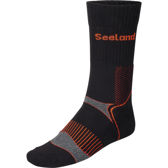 Field Coolmax Socken – 2er-Pack Schwarz/Dunkelgrau – Seeland