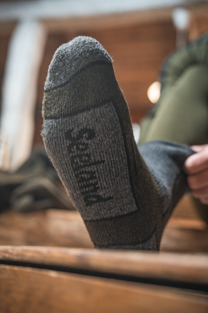 Feld Thermosocken 2er-Pack Pine Green Melange/Grau Melange