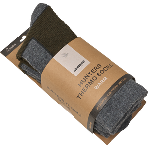 Feld Thermosocken 2er-Pack Pine Green Melange/Grau Melange