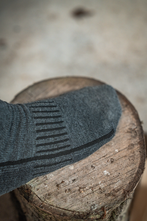 Field Heavy Merino Socken – Grey Melange/Black – Seeland
