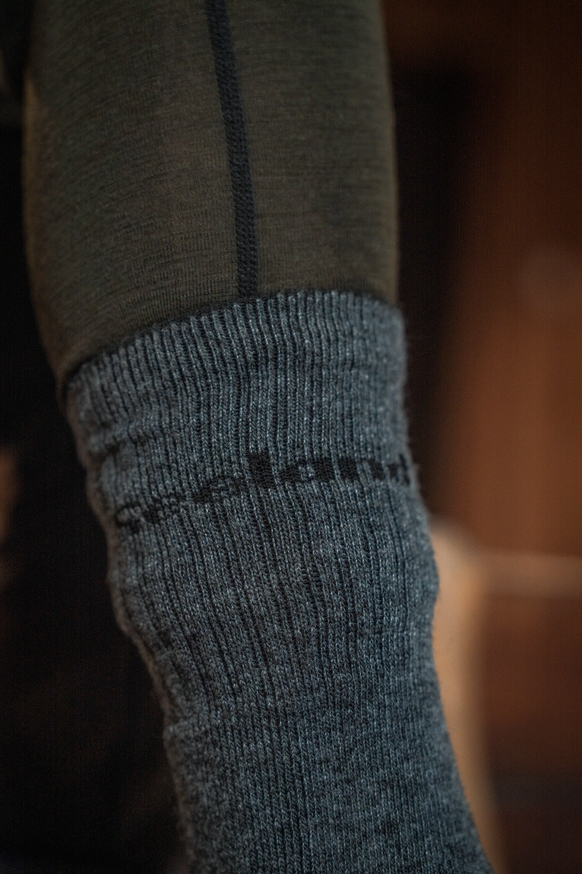 Field Heavy Merino Socken – Grey Melange/Black – Seeland