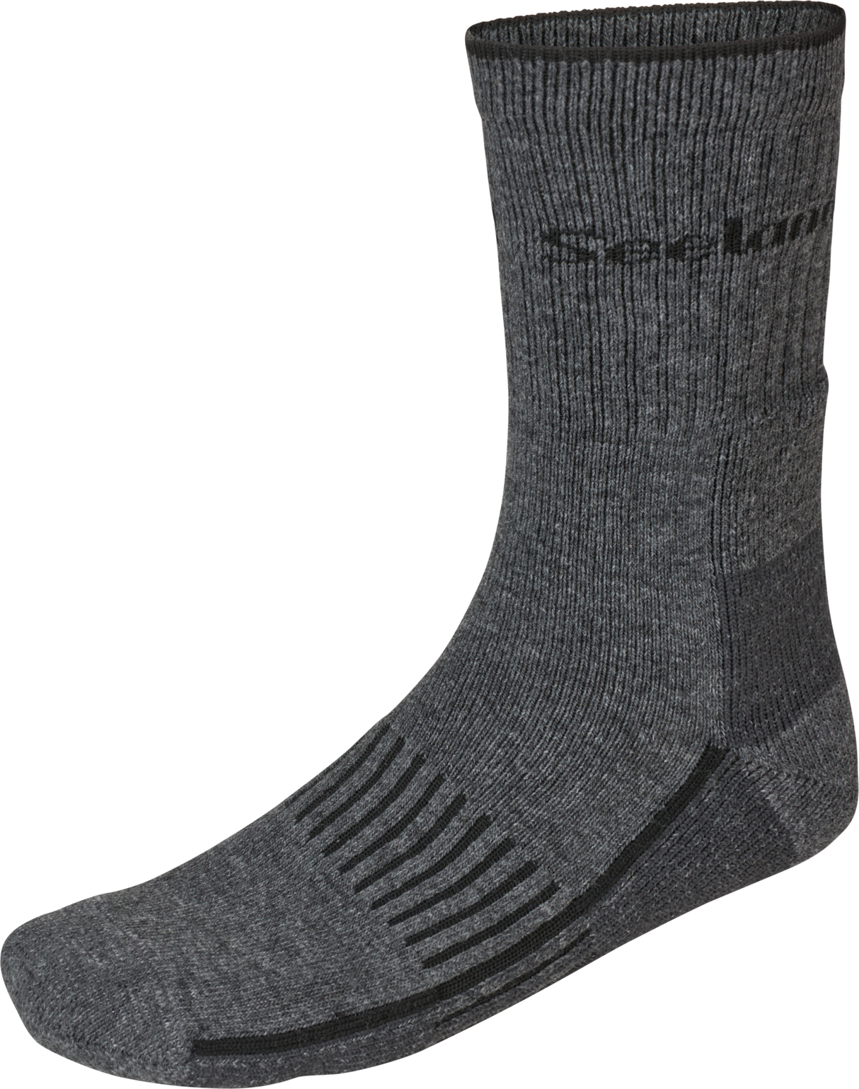 Field Heavy Merino Socken – Grey Melange/Black – Seeland