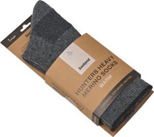 Field Heavy Merino Socken – Grey Melange/Black – Seeland