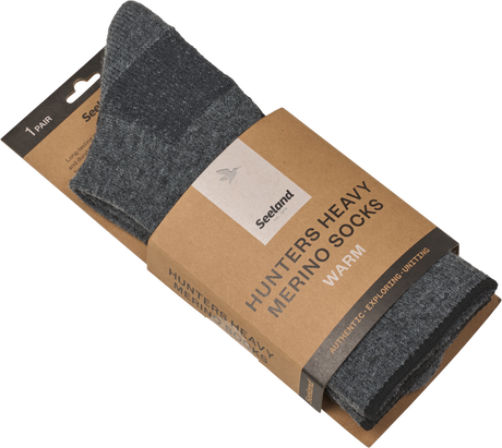 Field Heavy Merino Socken – Grey Melange/Black – Seeland