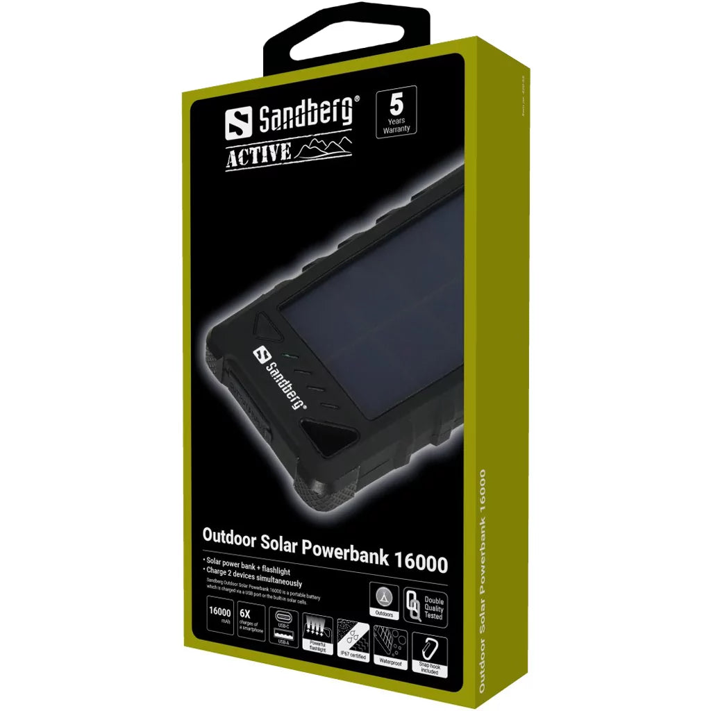 Solar-Powerbank 16000 mAh - Sandberg