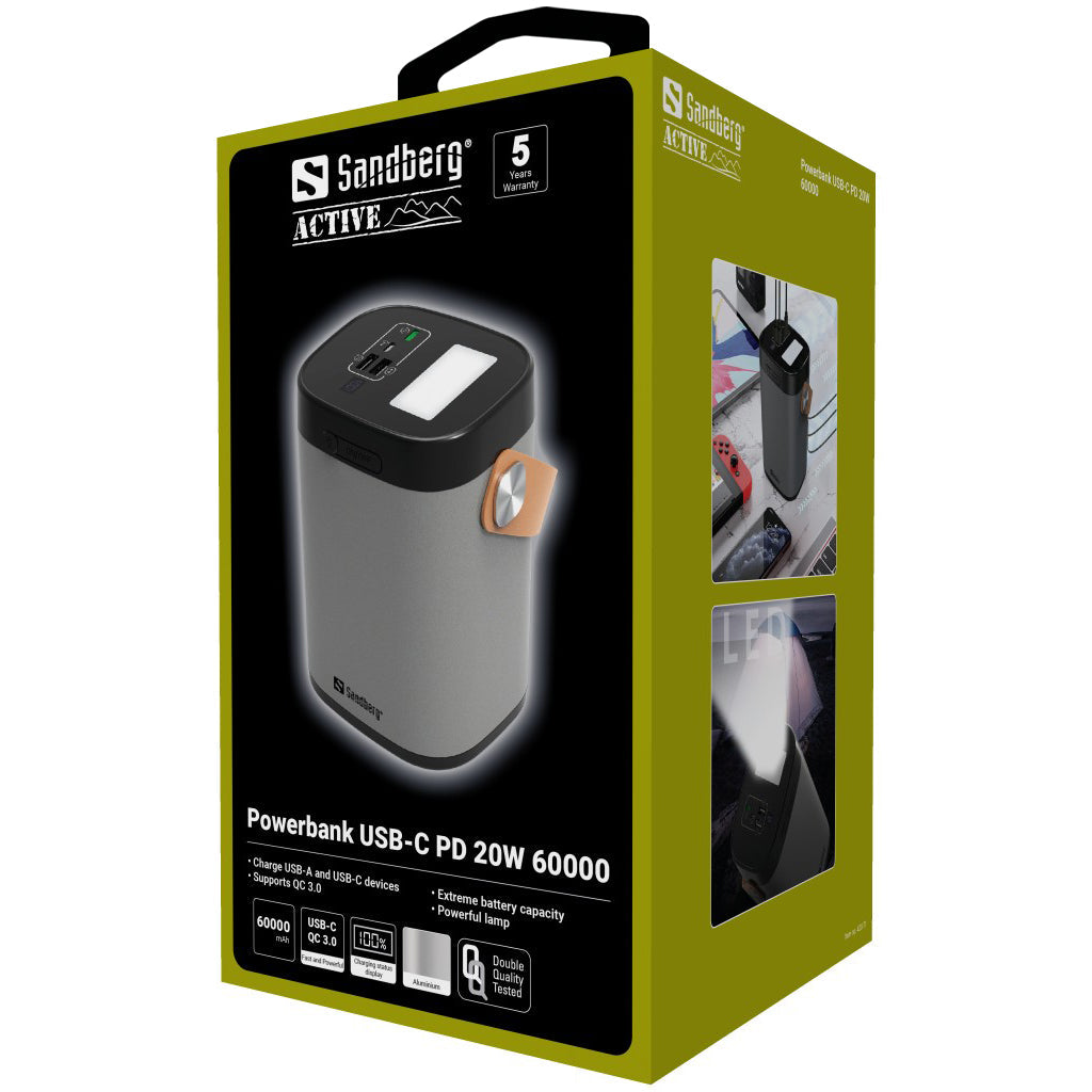 Strombank USB-C PD 20 W 60000 Mah - Sandberg