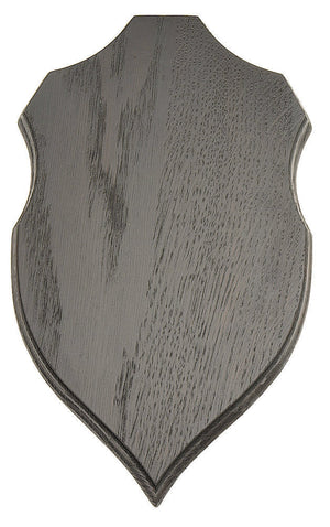 Trophäenplatte Rehbock Dunkle Eiche - 21,5 x 12,5