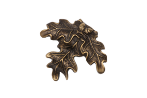 Eichenblatt aus Messing - 7 x 8,5 cm für Eberzähne