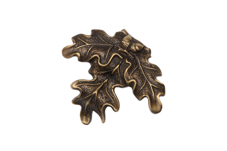 Eichenblatt aus Messing - 7 x 8,5 cm für Eberzähne