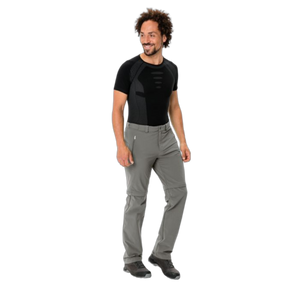 Herren Farley Stretch T-Zip Hose III Grau – Vaude