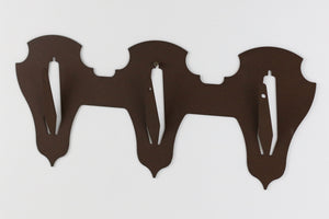 Aufsatzplatte für 3 Geweihe horizontal - classic / Corten - Torp Solution