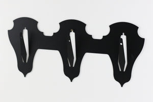 Horizontale Trophäentafel für 3 Böcke - klassisch in Schwarz - Torp Solution