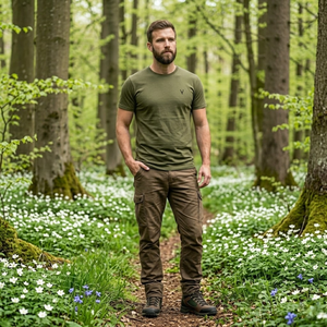 Supima T-Shirt Oliven – European hunter