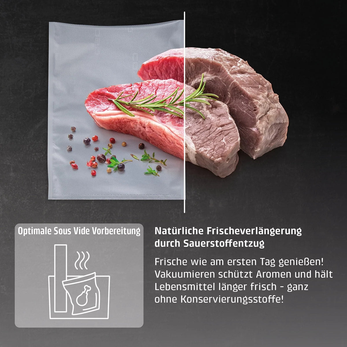 Vakuumierbeutel 40x60 cm 25 Stk. - 150 my – Caso