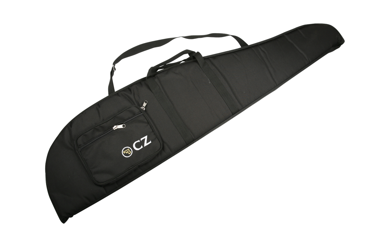 Gewehrfutteral Schwarz 118x27cm mit Tasche 23x17cm und Tragegurt - CZ