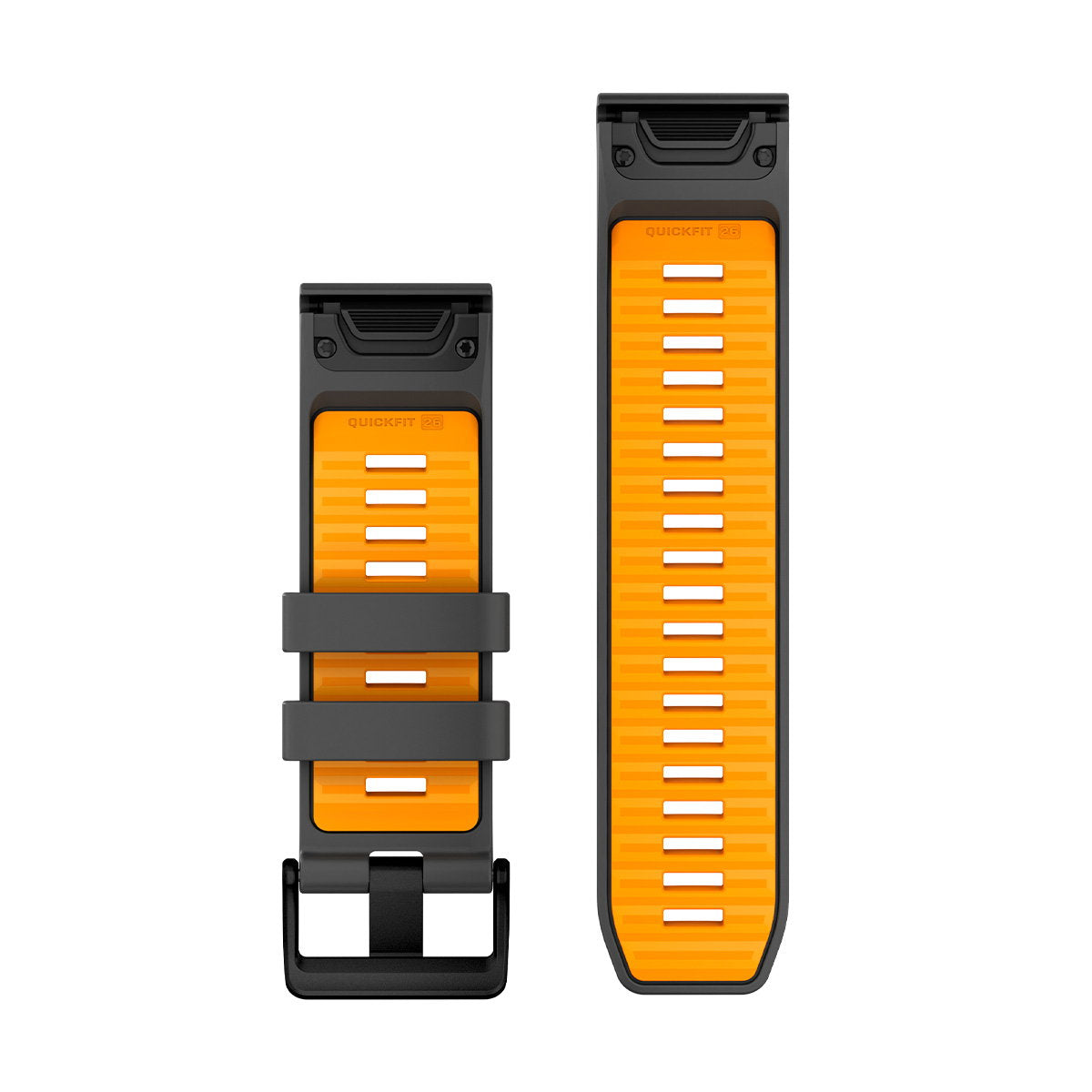 QuickFit® 26 remme, Spark Orange/Graphite silikone 2