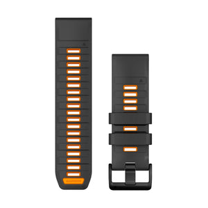 QuickFit® 26 remme, Graphite/Spark Orange silikone 2
