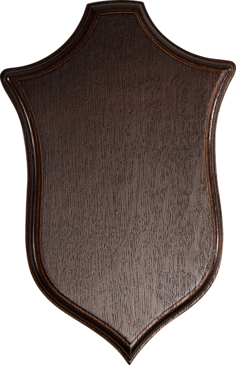 Bockplatte aus dunklem Holz - Seeland 22 x 14 cm