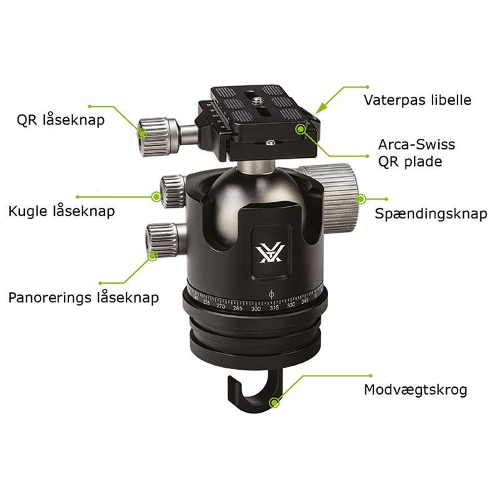 Vortex Radian - Kugelkopf (25 kg.)