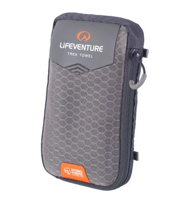 HydroFibre Trek Towel, Grey, Large - Life Venture