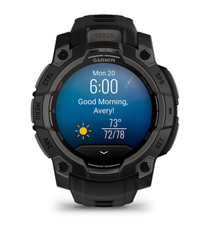 Instinct® 3 – 45 mm, AMOLED, Schwarz mit schwarzem Armband – Garmin