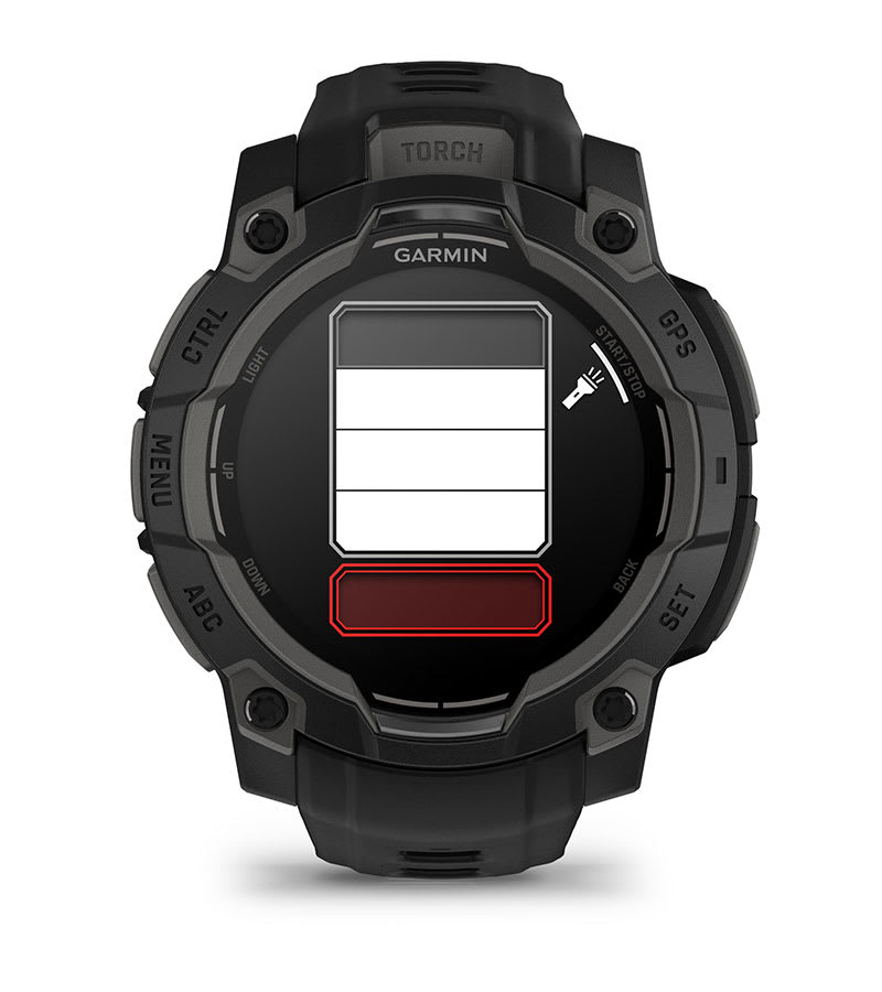 Instinct® 3 – 45 mm, AMOLED, Schwarz mit schwarzem Armband – Garmin