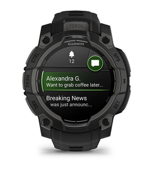Instinct® 3 – 45 mm, AMOLED, Schwarz mit schwarzem Armband – Garmin