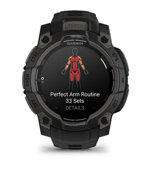 Instinct® 3 – 45 mm, AMOLED, Schwarz mit schwarzem Armband – Garmin