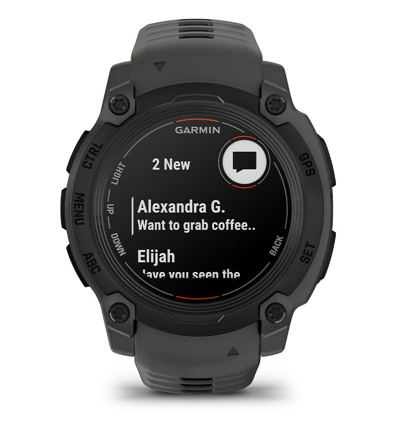 Instinct® E – 40 mm, Schwarz mit Charcoal-Armband – Garmin
