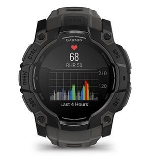 Instinct® 3 – 50 mm, AMOLED, Schwarz Mit Charcoal Riemen – Garmin