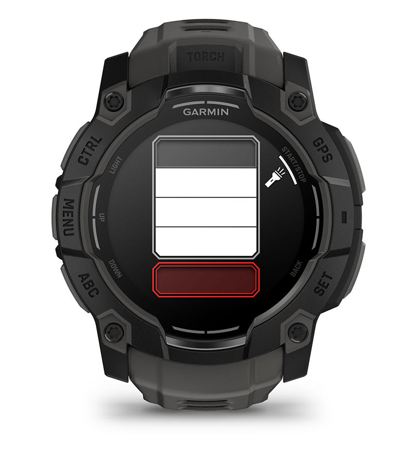 Instinct® 3 – 50 mm, AMOLED, Schwarz Mit Charcoal Riemen – Garmin