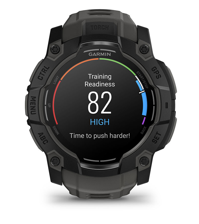 Instinct® 3 – 50 mm, AMOLED, Schwarz Mit Charcoal Riemen – Garmin