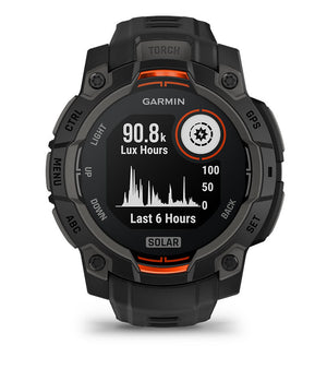 Instinct® 3 – 45 mm, Solar, Schwarz mit schwarzem Armband – Garmin