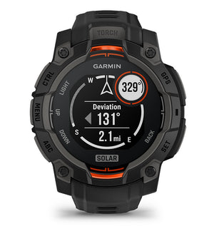 Instinct® 3 – 45 mm, Solar, Schwarz mit schwarzem Armband – Garmin