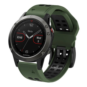 QuickFit® 26 remme, Olive/Sort silikone 2