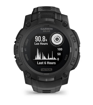 Instinct® 3 – 45 mm, Solar, Tactical Edition, Schwarz mit schwarzem Armband – Garmin