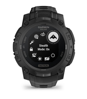 Instinct® 3 – 45 mm, Solar, Tactical Edition, Schwarz mit schwarzem Armband – Garmin