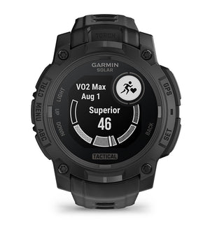 Instinct® 3 – 45 mm, Solar, Tactical Edition, Schwarz mit schwarzem Armband – Garmin