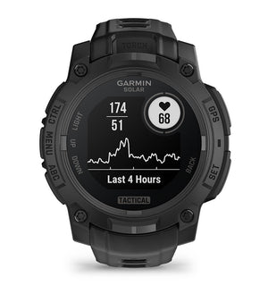 Instinct® 3 – 45 mm, Solar, Tactical Edition, Schwarz mit schwarzem Armband – Garmin