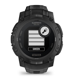 Instinct® 3 – 45 mm, Solar, Tactical Edition, Schwarz mit schwarzem Armband – Garmin