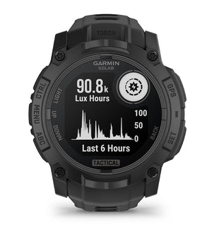 Instinct® 3 – 50 mm, Solar, Tactical Edition, Schwarz mit Schwarzem Armband – Garmin