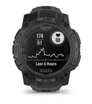 Instinct® 3 – 50 mm, Solar, Tactical Edition, Schwarz mit Schwarzem Armband – Garmin