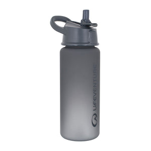 Trinkflasche mit Klappdeckel, Grau – Life Venture
