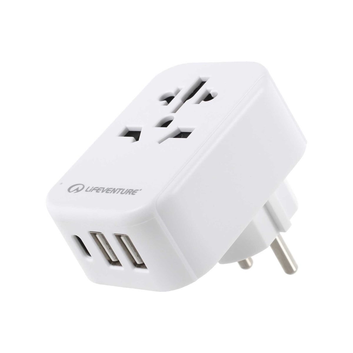 Europäischer Reiseadapter mit USB und USB-C – Life Venture
