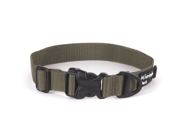 Extra Tough Dog Collar, Small, Olive - Mountain Paws