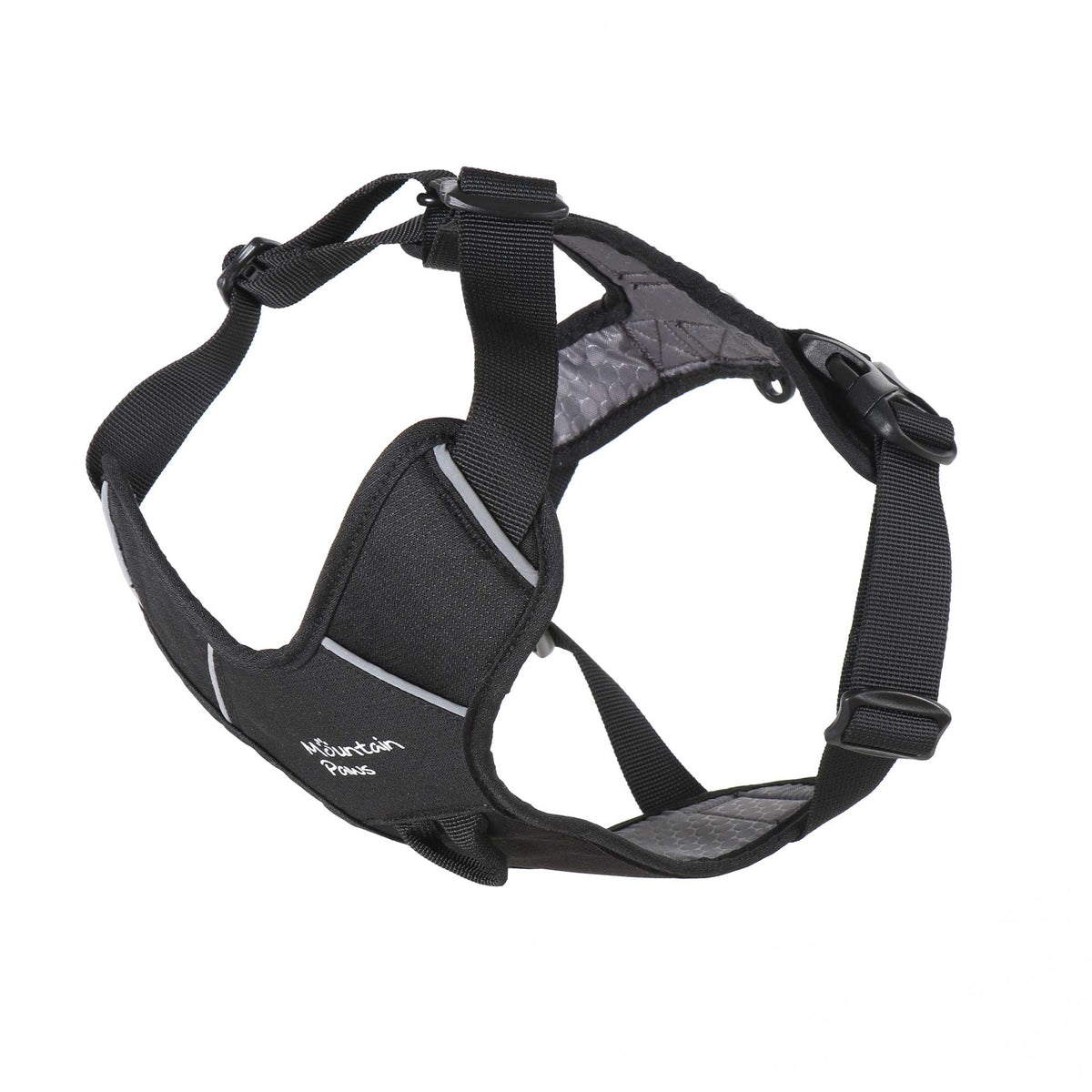 Hundegeschirr, Größe Groß, Schwarz – Mountain Paws