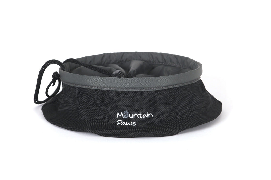 Collapsible Dog Food Bowl, Black - Mountain Paws