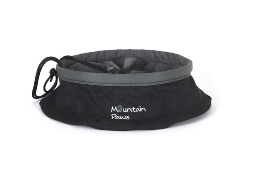 Collapsible Dog Food Bowl, Black - Mountain Paws